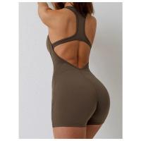 Mono deportivo de yoga sin mangas para mujer, mono ajustado para entrenamiento, ropa deportiva - details 5