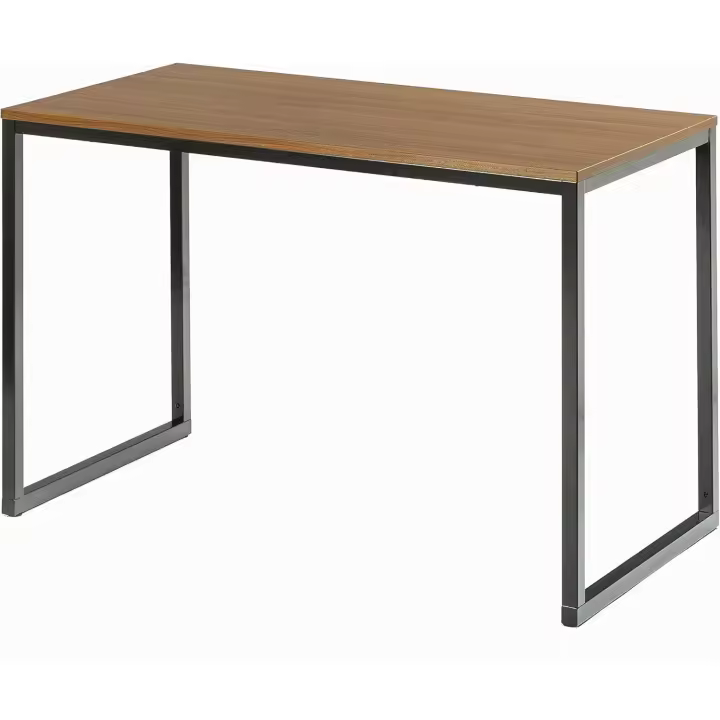 escritorio 119x61x74 cm Mesa estudio morna metal y mara Mesa ornador para oficina en casa Marrón claro y blanco - 1