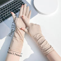Guantes de protección solar Anti-UV para mujer, guantes finos y transpirables para montar a caballo, guantes para conducir con pantalla táctil alargada para verano al aire libre - details 0