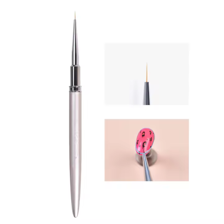 Pincel de Línea de Gel KADS para Arte de Uñas 100% Kolinsky Sable Estilo Francés con Rayas Delgadas Cepillo de Uñas con Tapa para DIY Dibujo Pincel de Pintura - 1