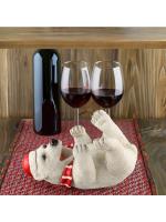 Adorno de Oso de Niebla Nórdica Navideño Resina Rojo Vino Rack para Sala de Estar Mesa de Comedor - details 12