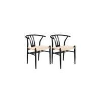 2PCS Sillas de Comedor Voladizas Sillas de Cocina con Respaldo Alto Patas Metálicas Diseño Moderno para Salón Oficina Dormitorio Blanco - details 9