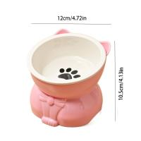 Dispensador de alimentos, cuenco de cerámica para gatos, cuenco creativo y bonito para base alta, alimentador antideslizante desmontable para mascotas, gatito y cachorro - details 0