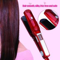 Plancha de pelo portátil, peine de cerámica profesional para salón, planchas planas, nuevo diseño, plancha de pelo a vapor, superventas - details 1