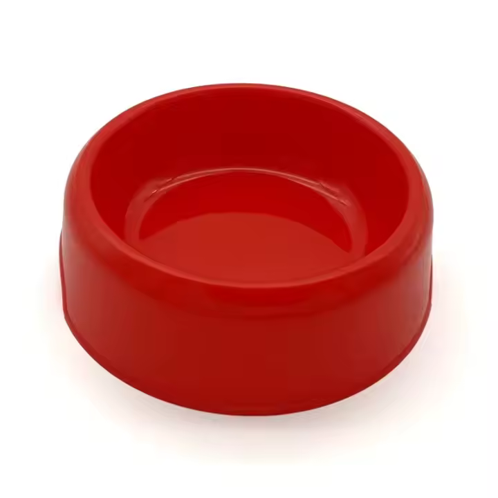 Solid Color Pet Bowls Cat Bowls Candy-Colored Lightweight Plastic Single Bowl Small Dog Cat Pet Bowl Pet Feeding Water Bowl - 1