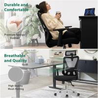 Reposacabezas, Apoyo Lumbar, Reposabrazos y Ajuste de Altura, Silla Oficina con Bloqueo - details 2
