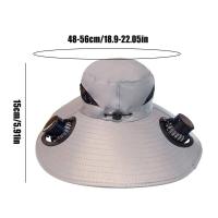 Gorra de Pescador Dual Carga Solar Ultravioleta Portátil para Acampar al Aire Libre Deportes y Moda - details 7