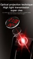 1 reloj despertador de proyección, temperatura de tiempo, reloj de proyección dual, pantalla grande LED de carga, función de repetición de dormitorio, despertador - details 3
