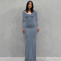 Vestido Largo para Mujer 2025 Correas Estables + Tela Elástica Estilo Moldeado SKIMS - details 36
