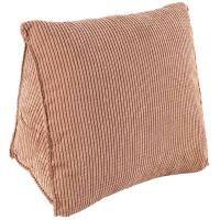 Cojín de respaldo de lectura, almohada de cuña para la espalda, almohadilla Lumbar, cama, silla de oficina, almohada de descanso, soporte para la espalda (café) - details 0