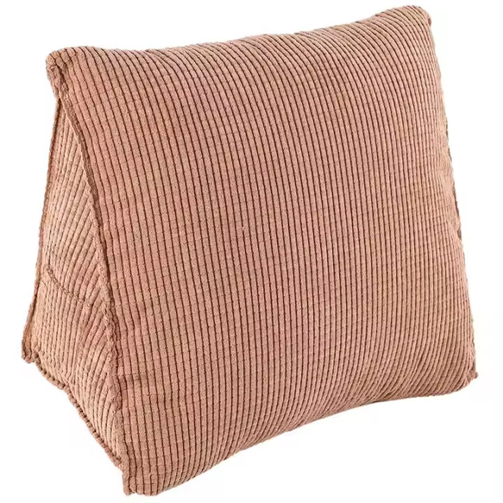 Cojín de respaldo de lectura, almohada de cuña para la espalda, almohadilla Lumbar, cama, silla de oficina, almohada de descanso, soporte para la espalda (café) - 1