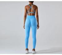 Pantalones deportivos ajustados de secado rápido para mujer, pantalones de Yoga ajustados, pantalones de Yoga de punto sin costuras, pantalones de chándal transpirables antitratamiento para gimnasio y Fitness - details 19