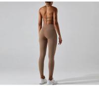 Pantalones deportivos de yoga para mujeres Cintura alta Entrenamiento rápido Control de barriga Elevación de glúteos Material de nylon Temporada primavera/verano - details 16