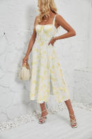 Vestido midi de satén con tirantes finos para mujer, abertura frontal, hueco - details 60