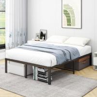 Cama con Plataforma de Metal, Marco de Cama de 140 x 200 cm, Cama de Metal con somier de láminas de Metal, Moderna Cama de Metal para Adultos, niños, Adolescentes, fácil Montaje - details 45