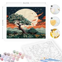 RUOPOTY-pintura por números para adultos, regalos originales, imágenes por números, puesta de sol, paisaje para colorear por números, decoraciones para el hogar, 40x50cm - details 4