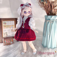 Muñecas de Ojos de Anime para niños y niñas, Cara de cómic articulada con bolas, vestidos, ropa, vestido, 30cm, 1/6 - details 1
