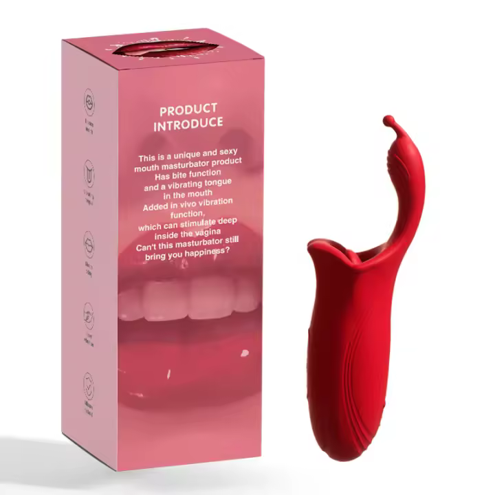 Juguetes sexuales, Saina palo vibrador boca Grande lengua lamiendo fuerte choque G punto en el cuerpo masturbación femenina sexo productos adultos femenino 48/caja - 1