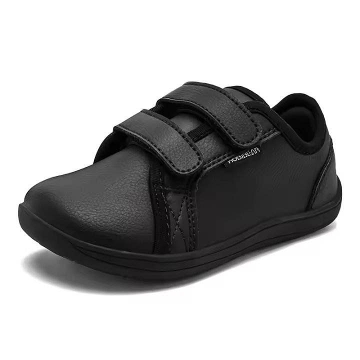 Zapatos descalzos para niños y niñas, zapatillas minimalistas con punta ancha, zapatos ligeros de cuero Artificial con gancho - 1