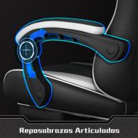 Silla de Oficina Silla Gaming con Reposapies Silla Ergonómica con Ruedas Silla Ordenador Ajustable Silla con Soporte Lumbar Capacidad MAX 136 KG Rojo - details 16