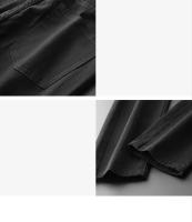Pantalones informales ajustados para hombre, novedad de otoño, pantalones clásicos de marca rectos de negocios cómodos elásticos de color negro puro para hombre - details 5