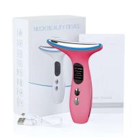 Dispositivo de belleza para el cuello, 3 modos, EMS, estiramiento Facial, eliminador de papada, LED, antiarrugas, masajeador Facial para apretar la piel - details 3