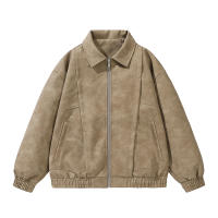 Chaqueta de Piloto de Ocio para Hombres CHAIFENKO Cuarzo Solido, Cuello Inversible, A Prueba de Viento, Hecha de Poliéster, Lavable por Máquina - details 1