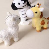 Llavero de caballo de peluche, decoración colgante de animales de dibujos animados, colgante de jirafa, adornos para mochila de felpa, muñeco pequeño de burro - details 2