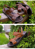 Sandalias de cuero para hombre, zapatos informales, ligeros y cómodos, para la playa y el verano - details 10
