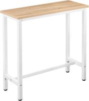 Conjunto de Mesa de Bar y 2 Taburetes, Muebles de Comedor, Mesa Alta y Taburetes de Bar, Barra Cocina y Salon, 140x40x100 cm, Metal + MDF, Roble Claro - details 51