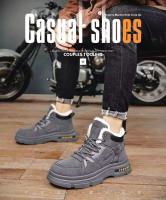 Zapatos de senderismo cálidos antideslizantes transpirables de algodón de invierno para hombre con plantilla de PU botas de nieve resistentes al desgaste para exteriores resistentes al frío - details 0