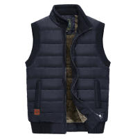 Chaqueta de lana con cuello levantado para hombre, chaleco acolchado informal, camisetas cálidas impermeables - details 2
