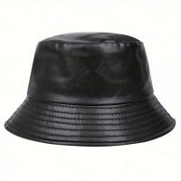 winter Fashion bucket hat Artificial leather windproof warm bucket hats men women wild tide cap Panama fisherman caps gorras - details 1
