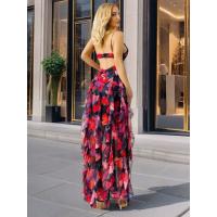 Elegante Vestido Largo de Chiffon con Estampado Moda Europea y Americana para Mujeres - details 10