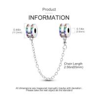 Abalorio de pulsera DIY en plata de ley de Color mágico con cuentas de cadena de seguridad de abeja para joyería de cumpleaños de mujer - details 1