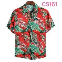 Camisa ajustada de manga corta para hombre, ropa informal con estampado grande, novedad de verano, 2021 - details 2
