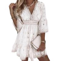 Vestido corto con cuello en V para mujer, prenda Sexy, elegante, holgada, a la moda, ideal para ir de compras y citas diarias - details 4