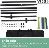 Hamaca de Acero Sólido Portátil Hamaca para 2 Personas con Mesa Auxiliar - details 82