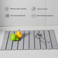 Tapete de secado de platos portátil ecológico, tapete plegable antideslizante de alta absorción, tapete plegable de barro de diatomeas, mantel individual para encimera de cocina - details 6