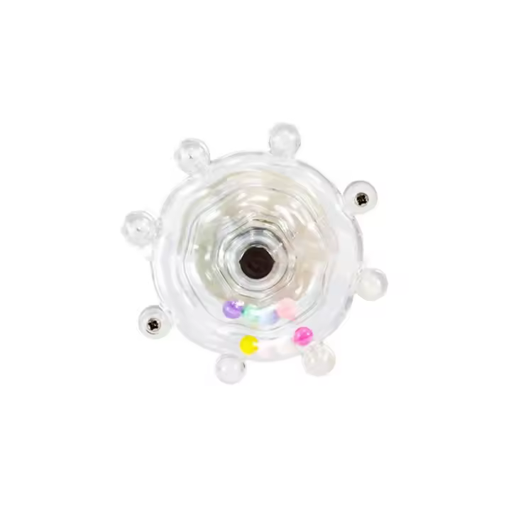 360 °   Plato giratorio para pájaros, juguetes para colgar, noria colorida montada en la pared para loros, juguete interactivo de plástico para loros de 6cm - 1