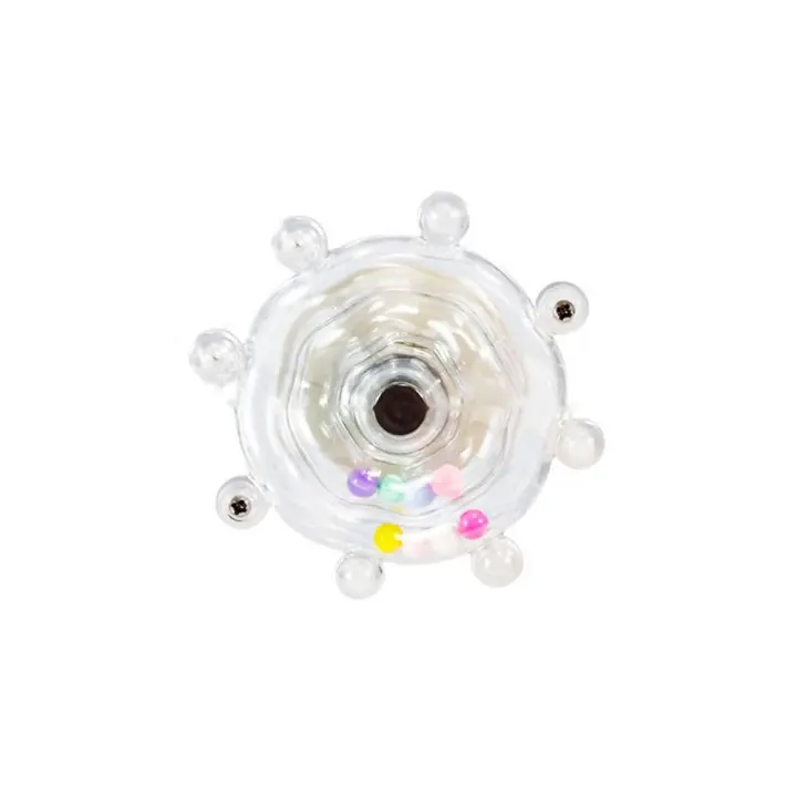 360 °   Plato giratorio para pájaros, juguetes para colgar, noria colorida montada en la pared para loros, juguete interactivo de plástico para loros de 6cm - 1