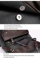 Bolsos retro para hombres, mochilas de cuero impermeables de gran capacidad, moda - details 4