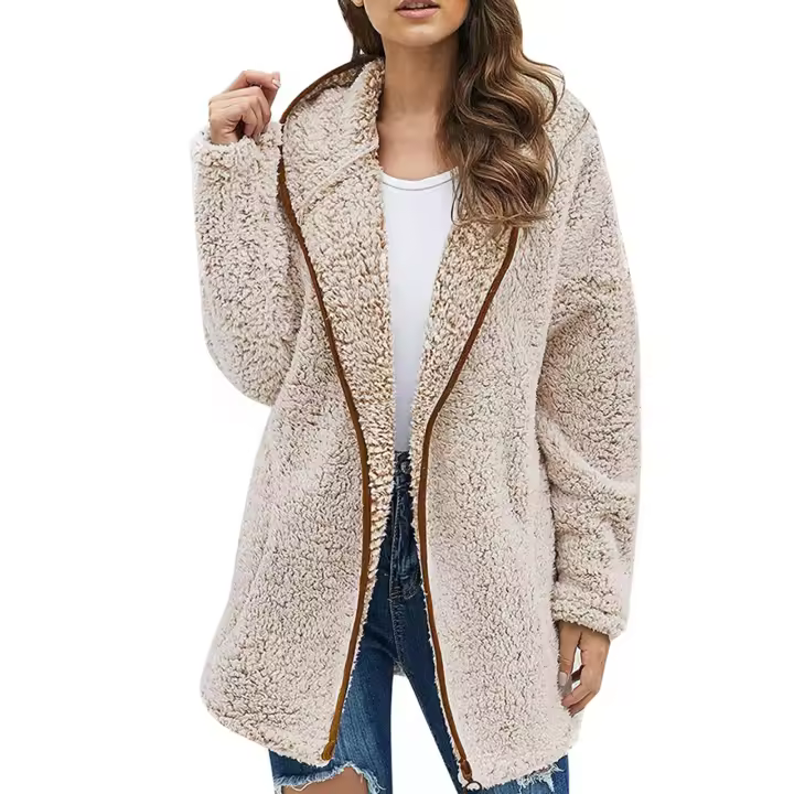Abrigo de manga larga de Color liso para mujer, ropa de otoño para la escuela, oficina, salón, diario - 1