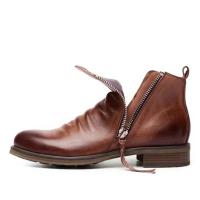 Botas de hombre con suela antideslizante y doble cremallera Botas con borlas Botas de cuero para hombre - details 0
