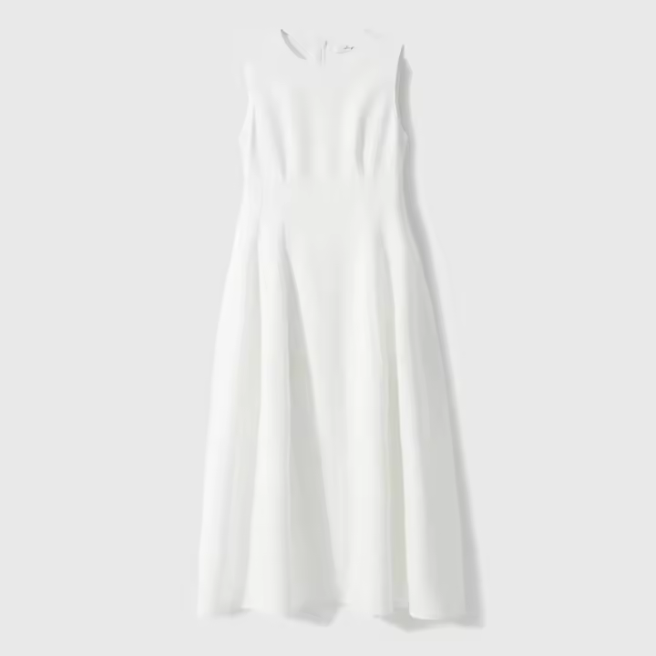 Vestido Ligero de Luna Corte Redondo sin Mangas Ajuste Delgado Moda de Talla Seis para Mujeres - 1