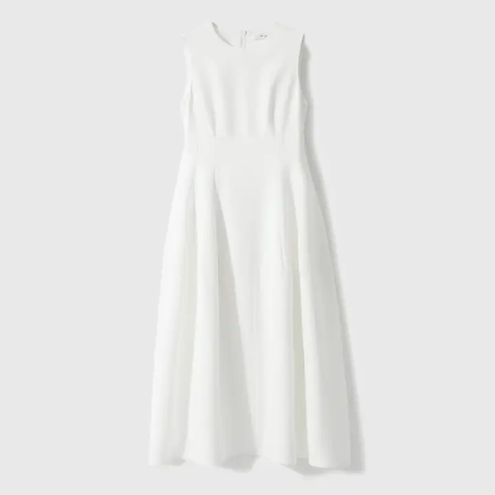 Vestido Ligero de Luna Corte Redondo sin Mangas Ajuste Delgado Moda de Talla Seis para Mujeres - 1