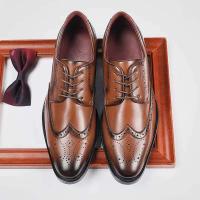 Señal de entrega Zapatos casuales formales de encaje de negocios Zapatos de vestir de cuero genuino hechos a mano para hombres y Oxford - details 0