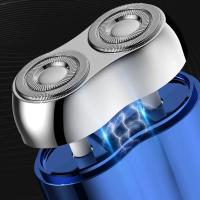 Mini Afeitadora Eléctrica Doble Portátil, Desmontable, Carga Tipo C Ideal para Barba y Viajes - details 6