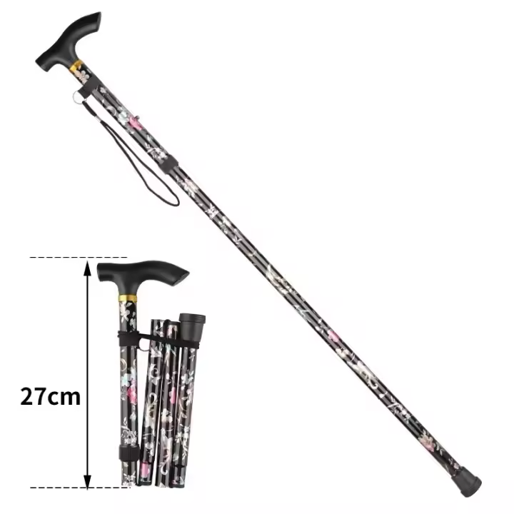 Bastones para caminar al aire libre, bastones para senderismo, Camping, montañismo, bastón telescópico, bastones de Trekking, bastón plegable, muletas, poste Unisex - 1