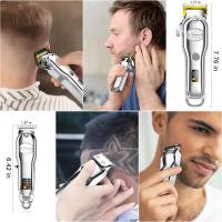 Cortadora de Cabello Profesional Hatteker Set de Afeitadora de Hombre Inalámbrica Eléctrica para Barber LCD Pantalla Carreras de Afeitado Rotativo para Hombres - details 3